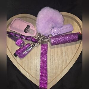 Purple Self-Defense Keychain Set